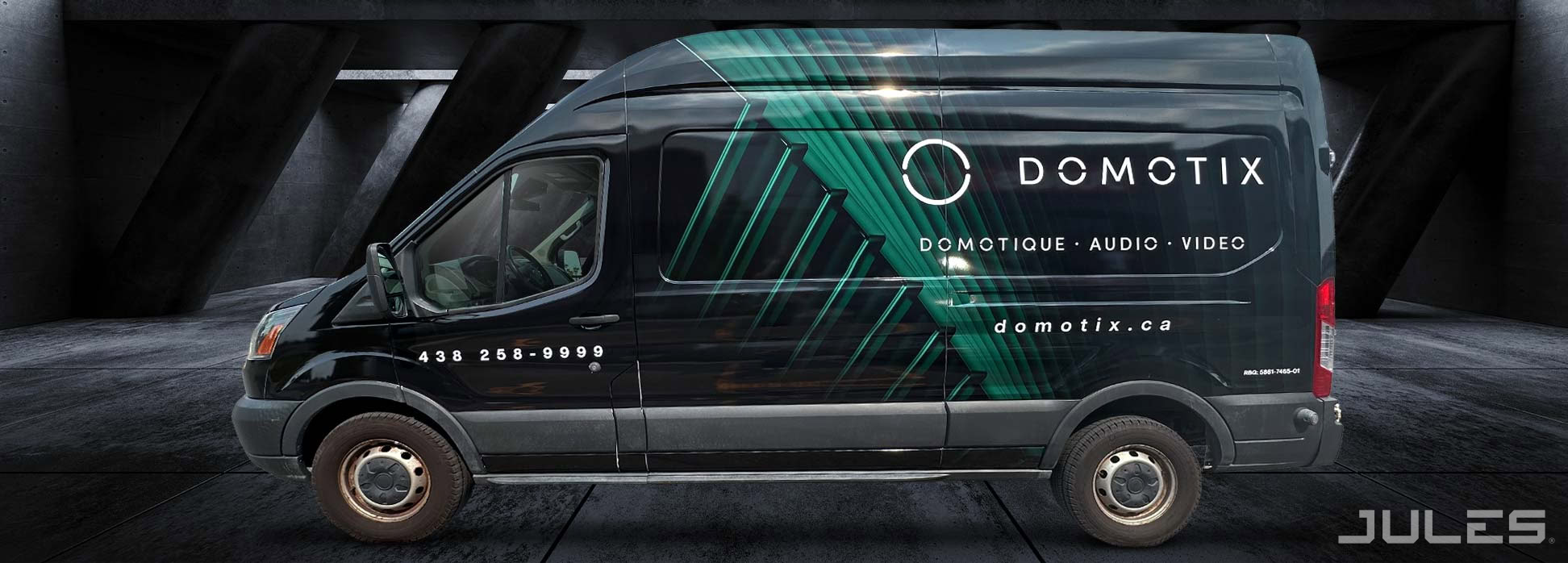 DOMOTIX FORD TRANSIT FULL LETTRAGE COMPLET