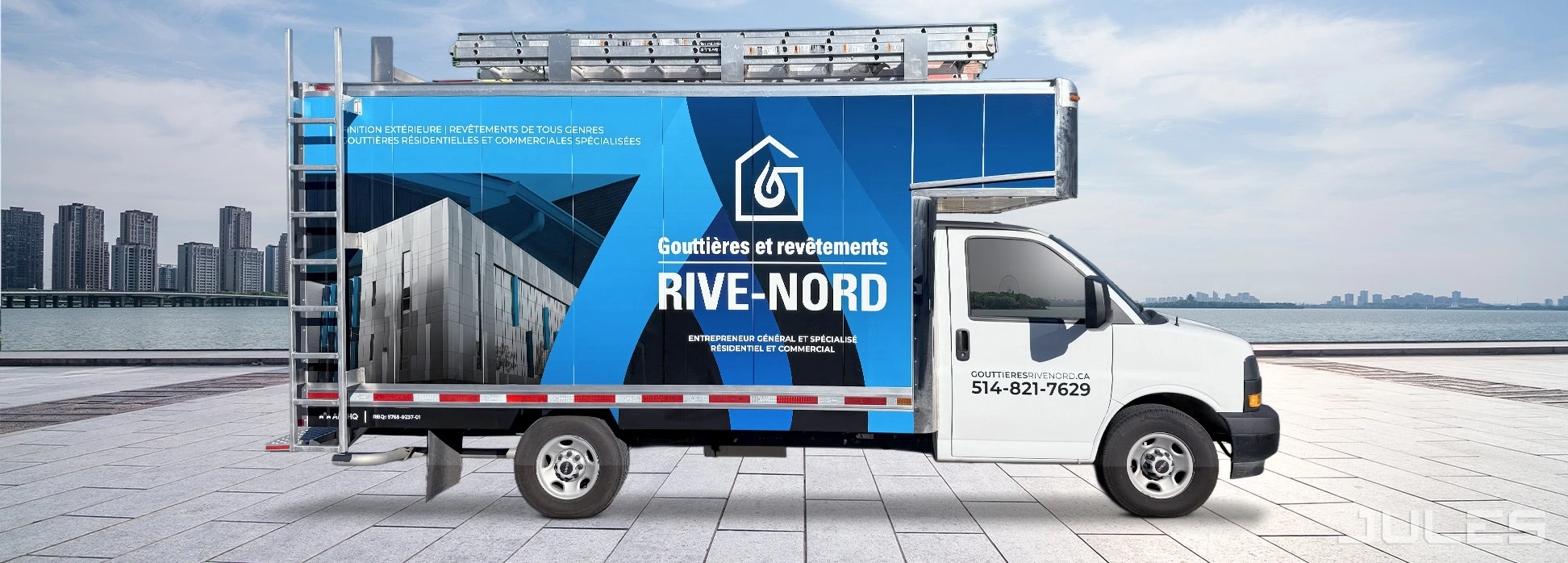 GOUTTIERES ET REVETEMENT RIVE-NORD CUBE FULL LETTRAGE COMPLET