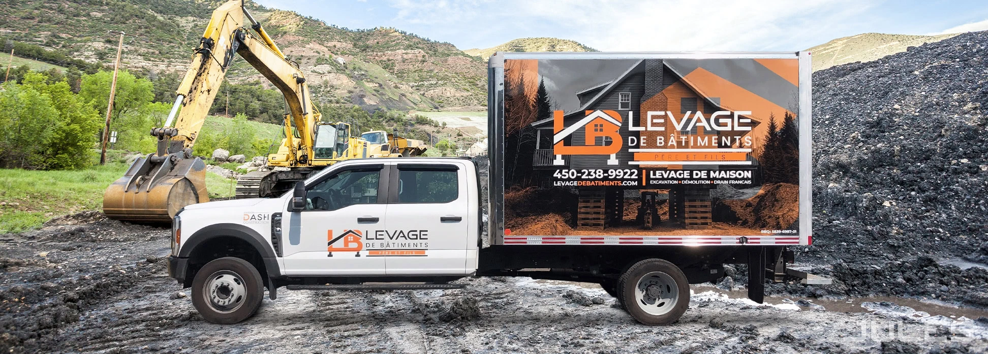 LEVAGE DE BATIMENT PERE ET FILS FORD F250 FULL LETTRAGE COMPLET