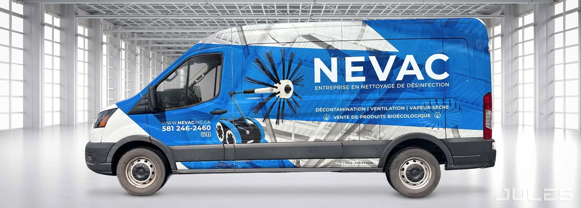 NEVAC FORD TRANSIT FULL LETTRAGE COMPLET