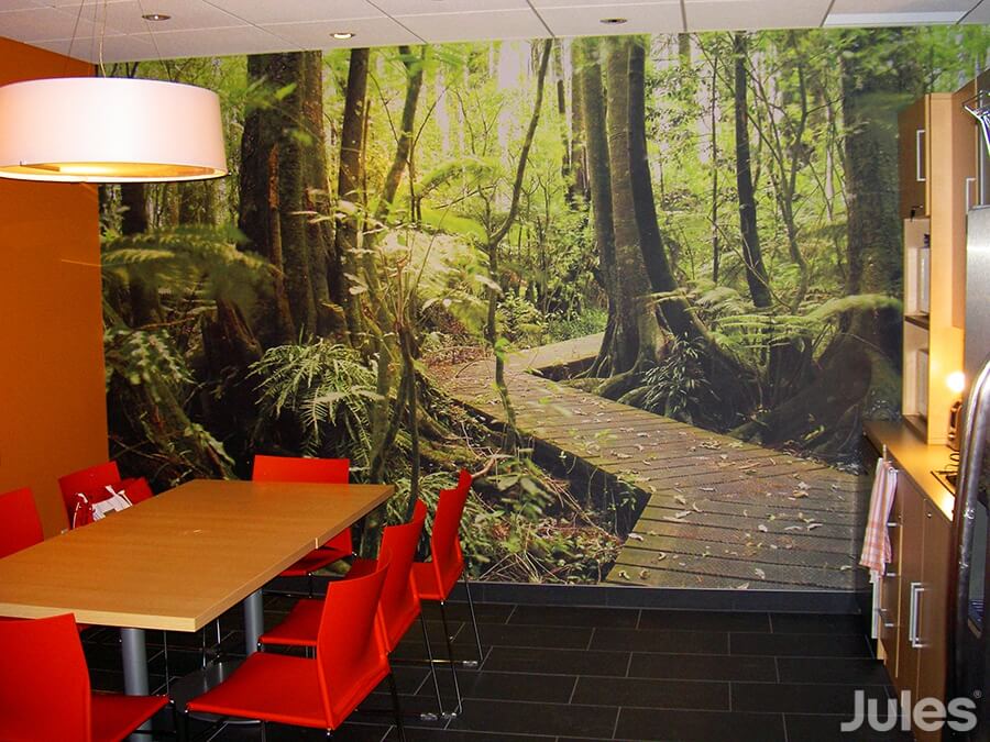 impression murale géante décorative forêt détente cuisine
