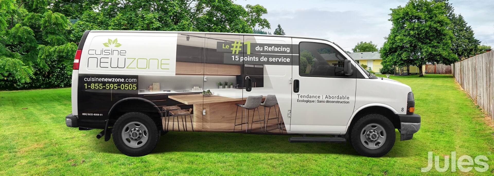 lettrage camion econoline gmc pour cuisine newzone refacing cuisine par jules communications wrap partiel