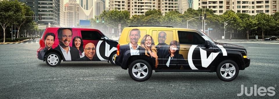 v télé lettrage jeep patriot lettrage wrap de flotte autocollant vinyle par jules communications
